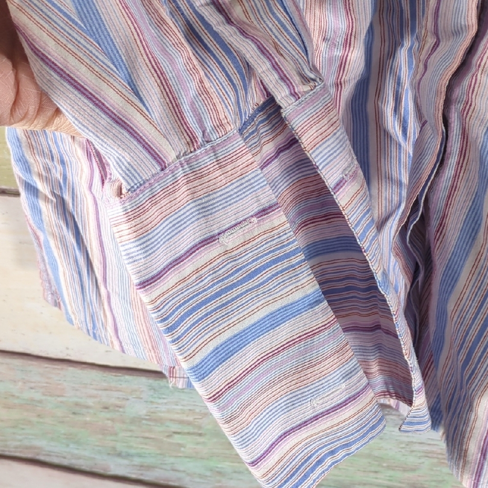 Andrea Viccaro Striped Button-Up Shirt - Picture 4 of 5